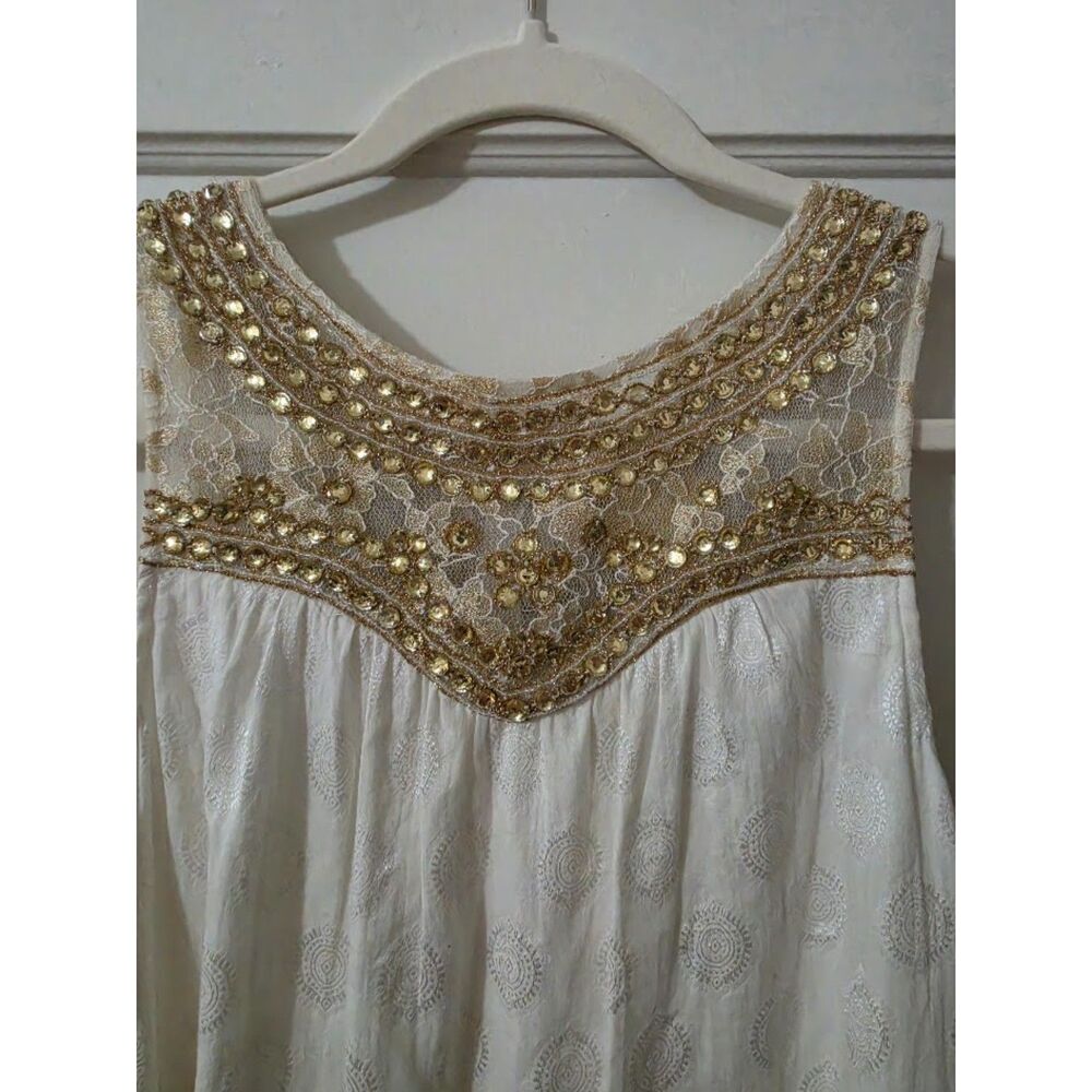 Anthropologie Maeve "Graced" Jeweled Swing Dress 2